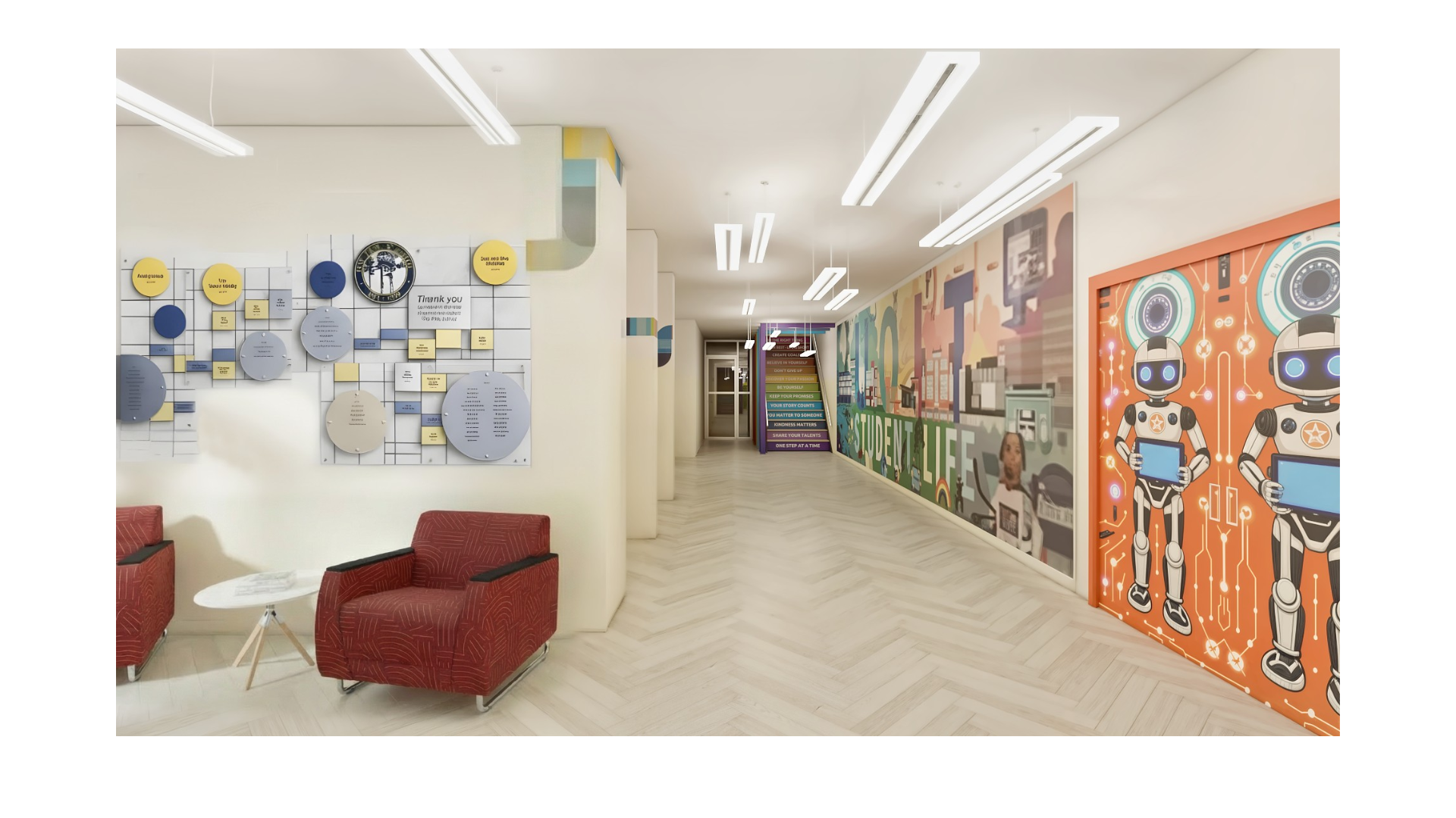 Donor Wall & 1st Floor Corridor